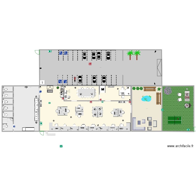 oficina. Plan de 0 pièce et 0 m2
