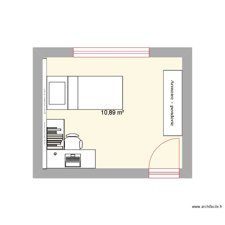 cuarto pc. Plan de 0 pièce et 0 m2