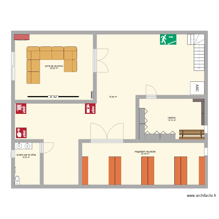 planta de arriba. Plan de 0 pièce et 0 m2