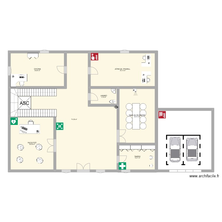 PLANTA 1. Plan de 0 pièce et 0 m2