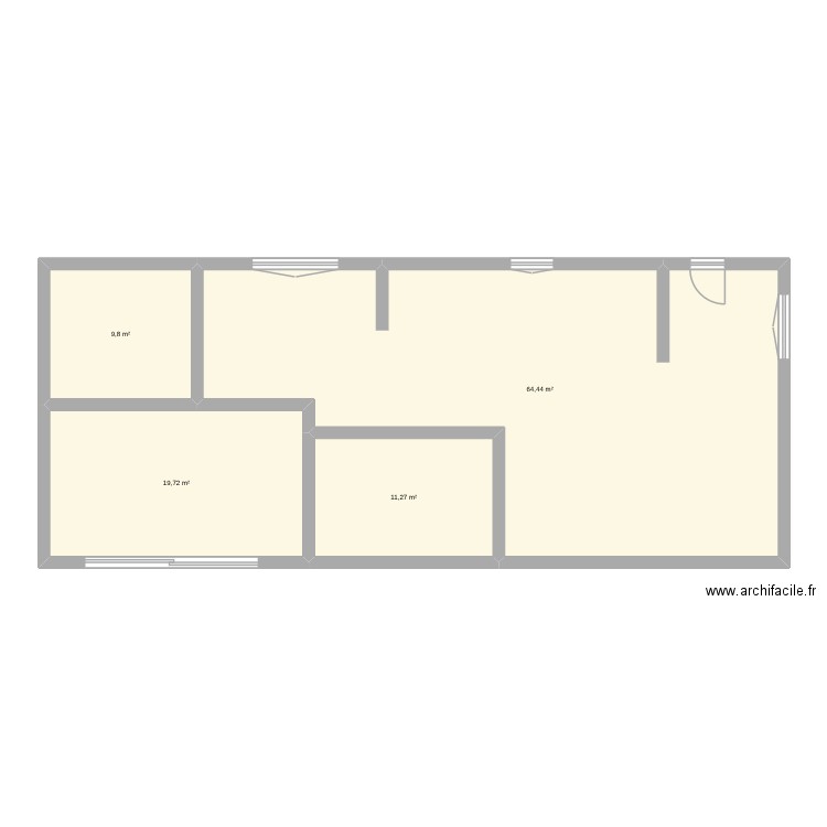 Projet d'unité - Zoé Desnoyers. Plan de 4 pièces et 105 m2