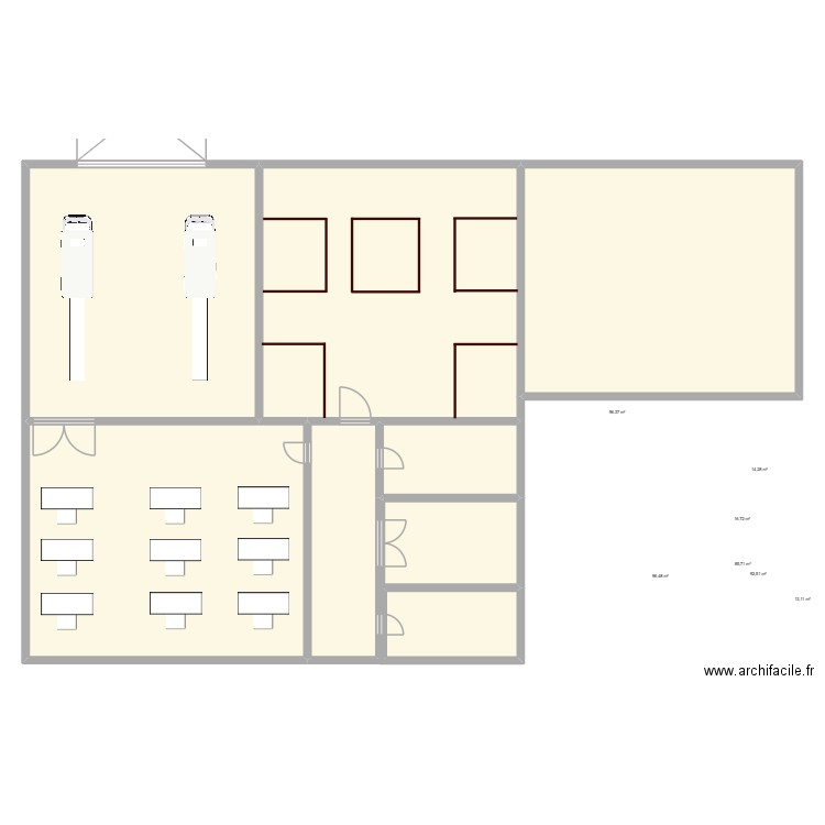 artech. Plan de 8 pièces et 438 m2