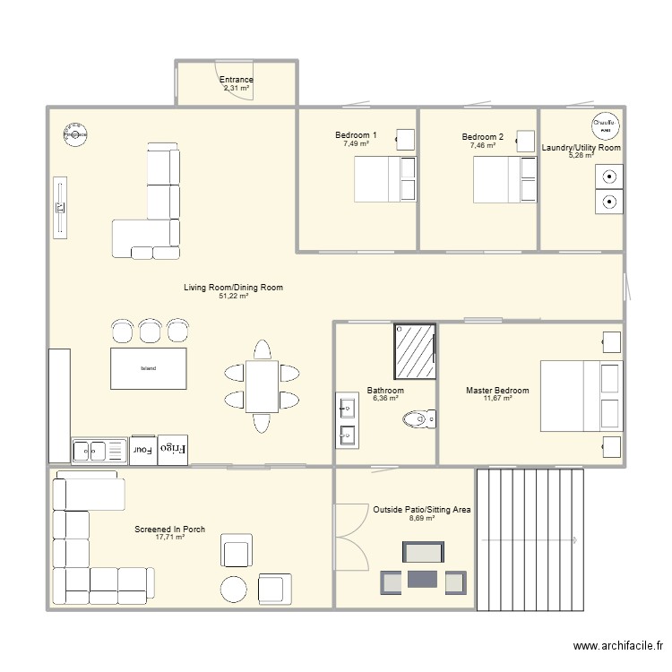 Cottage 1 floor. Plan de 0 pièce et 0 m2