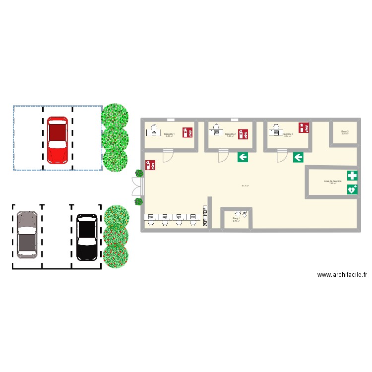 Buffet de adbocats. Plan de 0 pièce et 0 m2