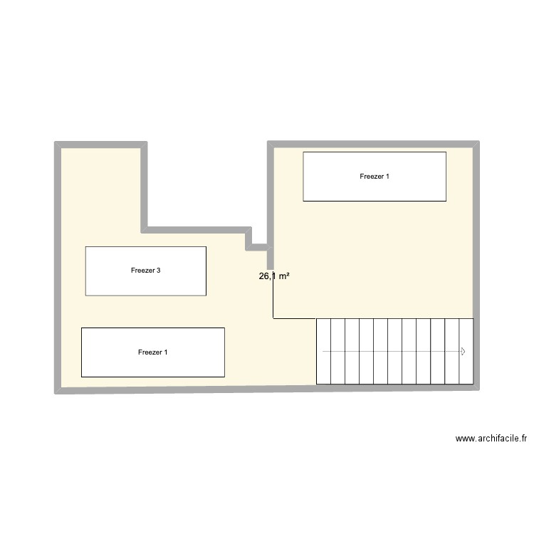 Rambla Upstairs. Plan de 1 pièce et 26 m2