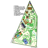 General view palm tree alley