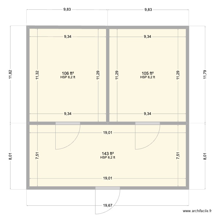 Rento - 2 Chambers + Ante 10x12. Plan de 0 pièce et 0 m2