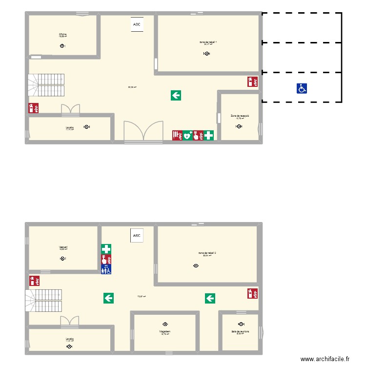 el hadj. Plan de 11 pièces et 333 m2