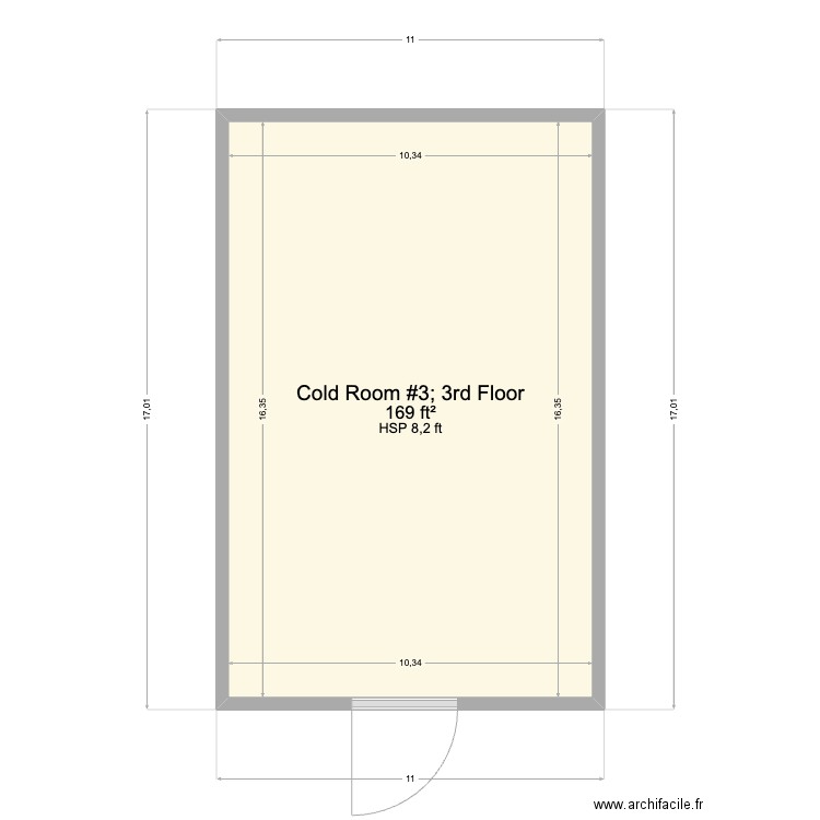 DES Cold Room #3. Plan de 0 pièce et 0 m2