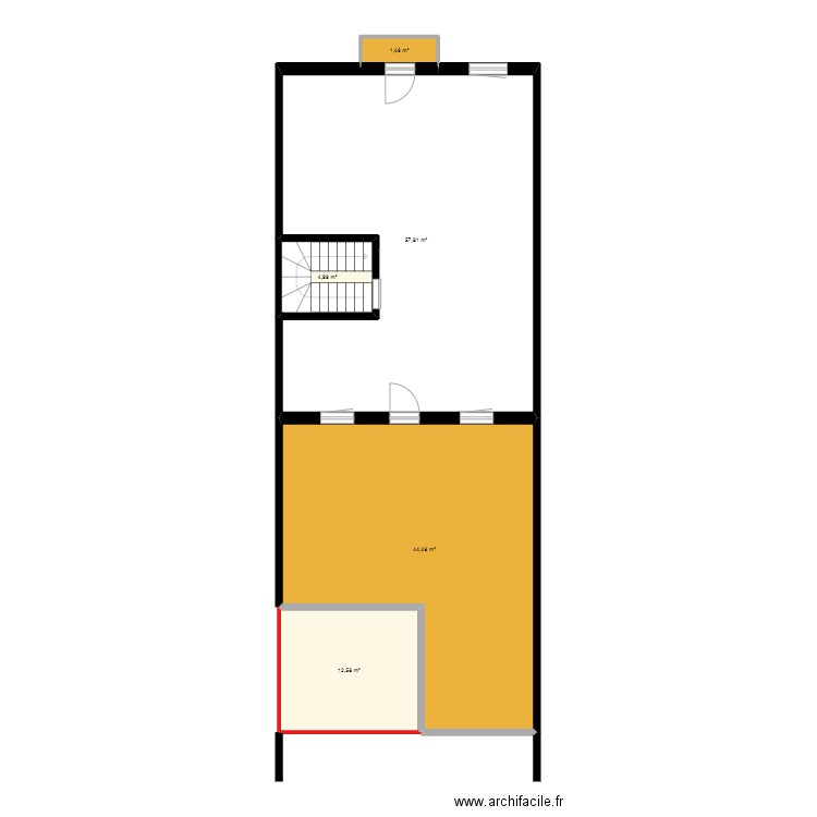 MARIA ASUNCIO ALFARRAS  PLANTA PRIMERA (VACIA). Plan de 5 pièces et 121 m2