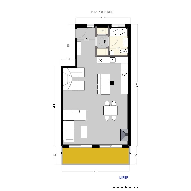 Mariane  (Reforma vivienda ) Els Omellons PLANTA  SUPERIOR. Plan de 0 pièce et 0 m2
