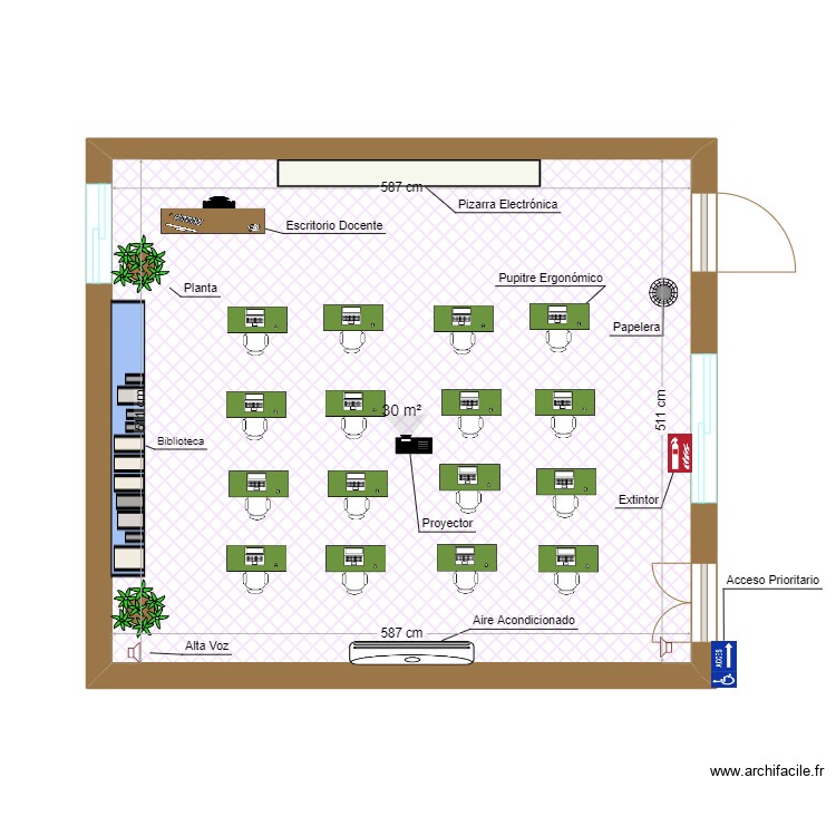 Aula . Plan de 0 pièce et 0 m2