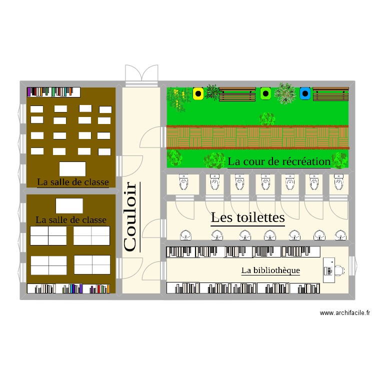 Colegio. Plan de 0 pièce et 0 m2
