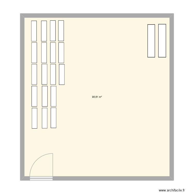 Plano tienda 01. Plan de 1 pièce et 96 m2