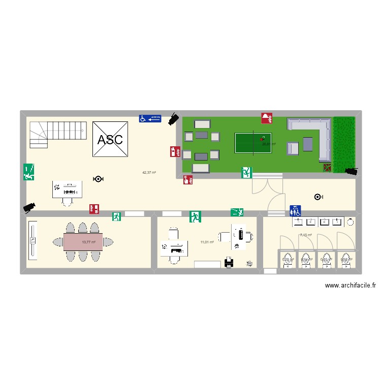 pis 1. Plan de 0 pièce et 0 m2