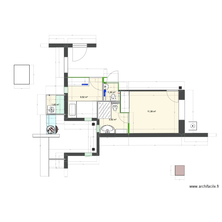 Pl6 Nov-24 Nytt Bad Wc Sov v5. Plan de 0 pièce et 0 m2