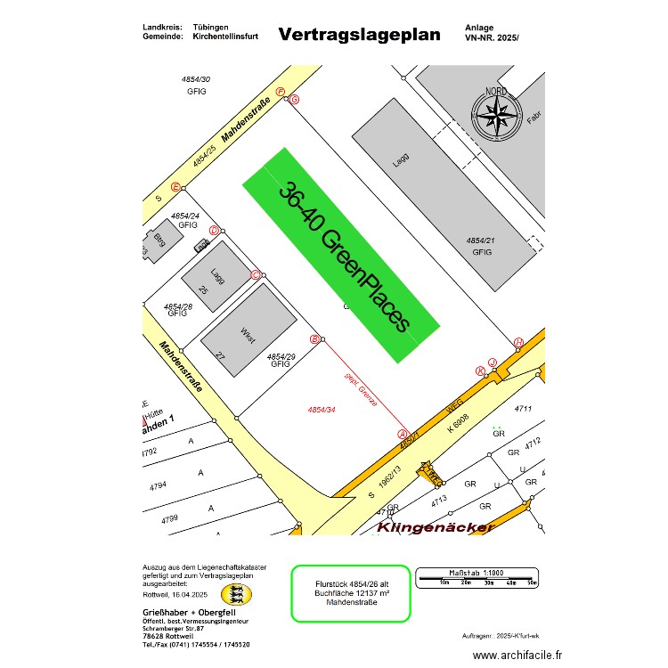Kirchentellinsfurt. Plan de 0 pièce et 0 m2