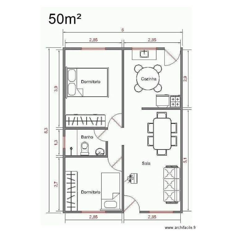 Planta de casa. Plan de 0 pièce et 0 m2