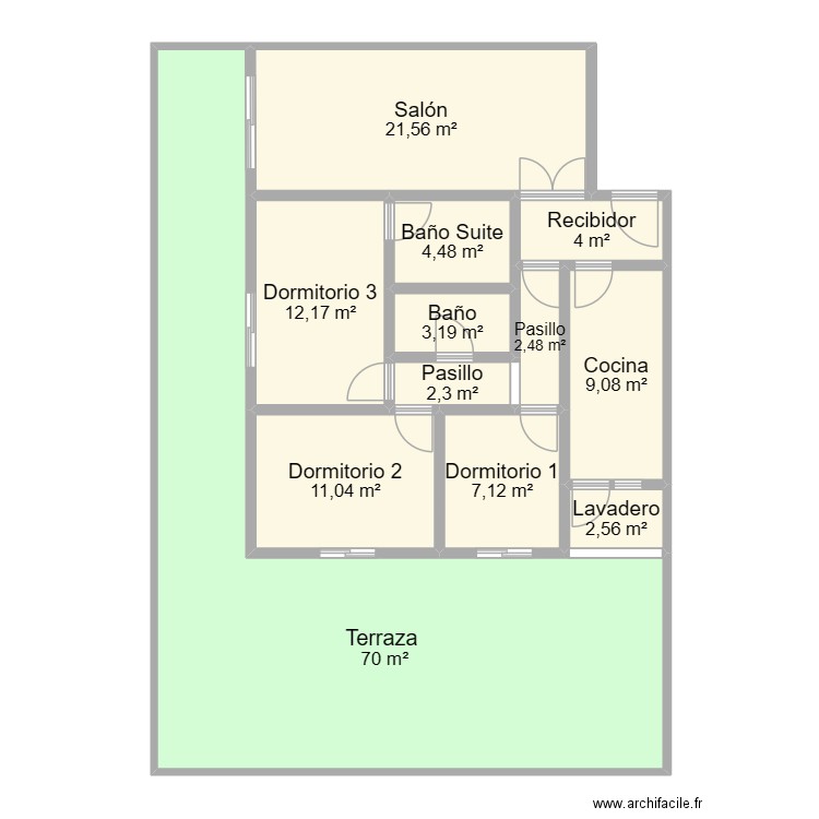 camino de albero 21. Plan de 12 pièces et 150 m2