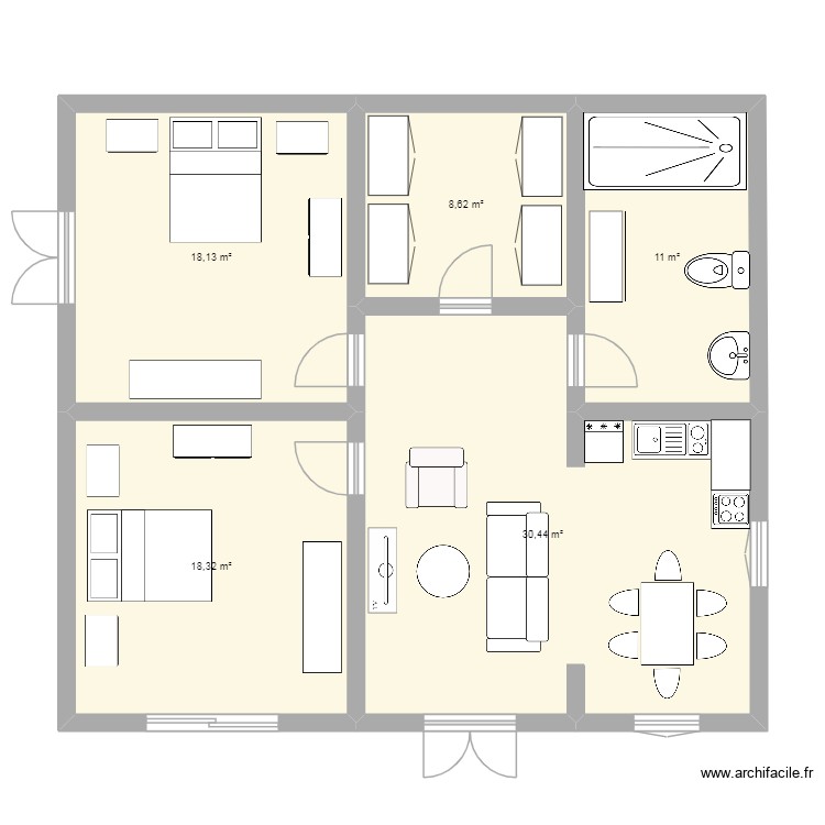 casa 2. Plan de 0 pièce et 0 m2