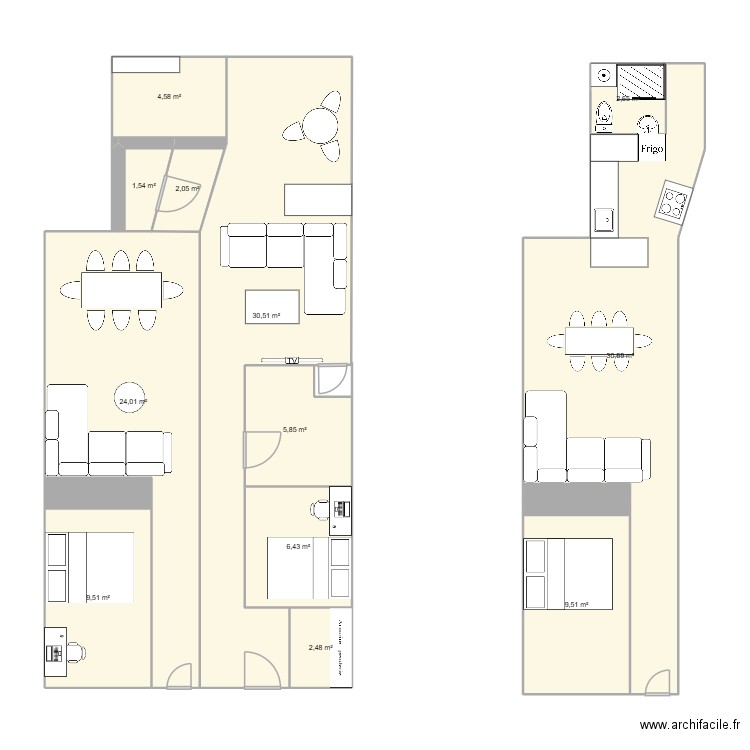 Alex 12. Plan de 12 pièces et 130 m2