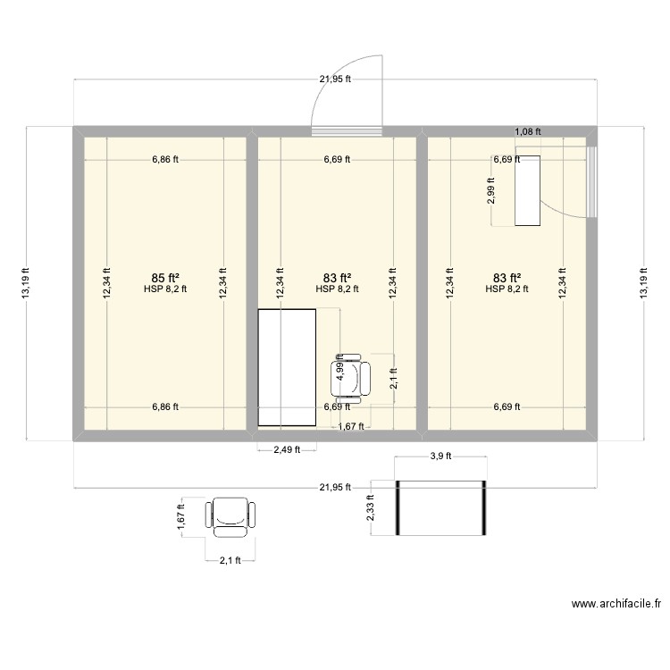 Office Layout3. Plan de 0 pièce et 0 m2