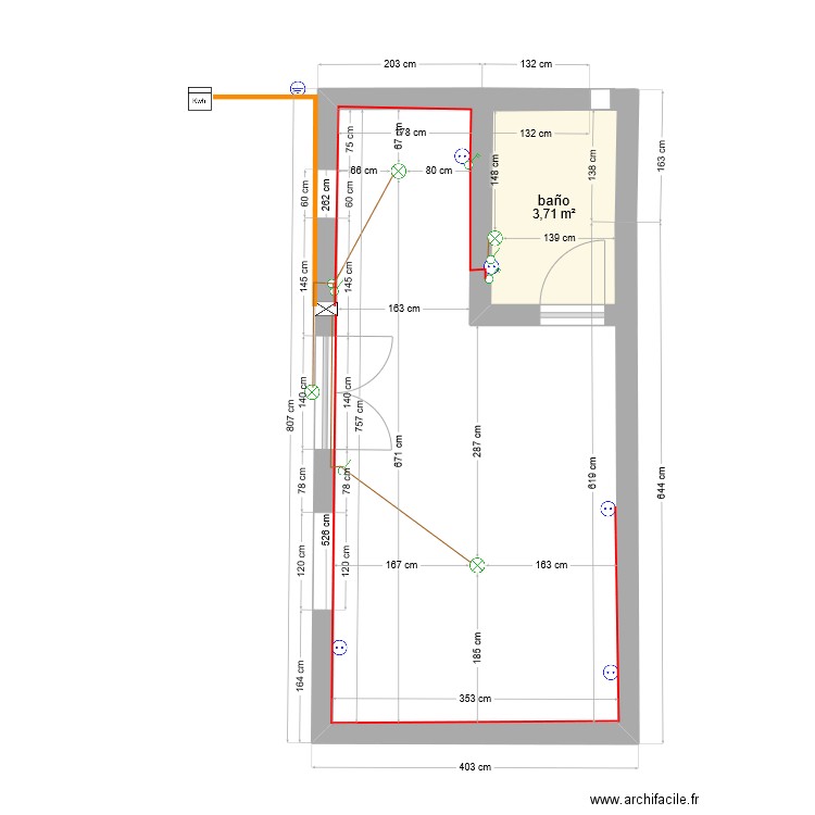 monoambiente. Plan de 0 pièce et 0 m2