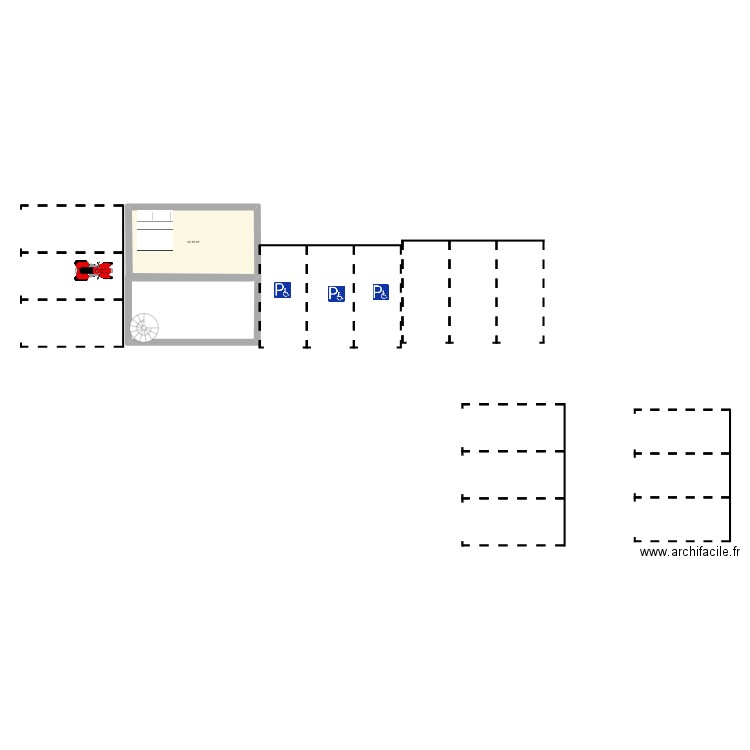 parking. Plan de 0 pièce et 0 m2