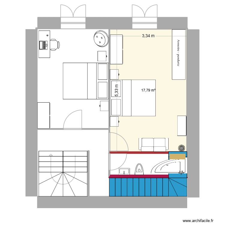 Top floor version 2. Plan de 0 pièce et 0 m2