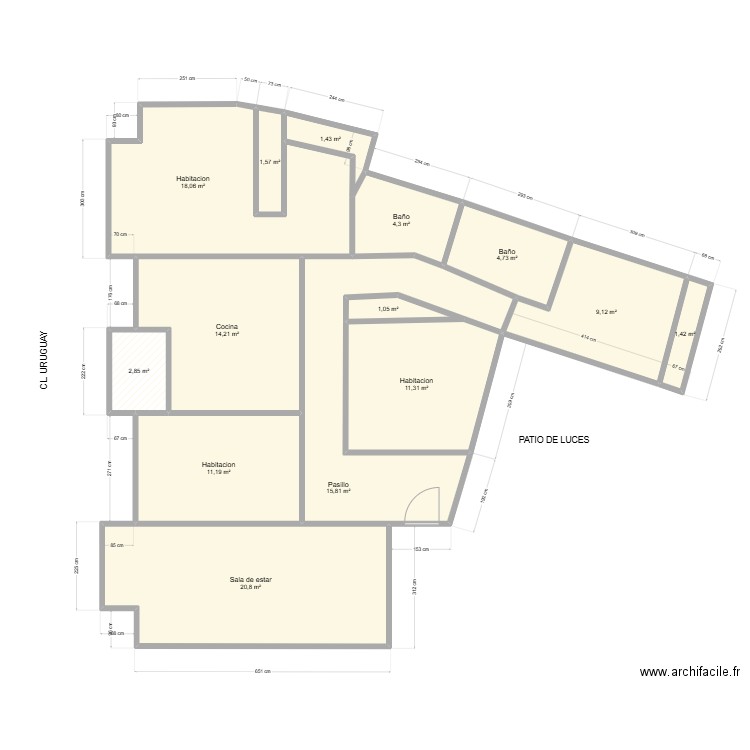 URUGUAY 20-2 VALENCIA. Plan de 0 pièce et 0 m2