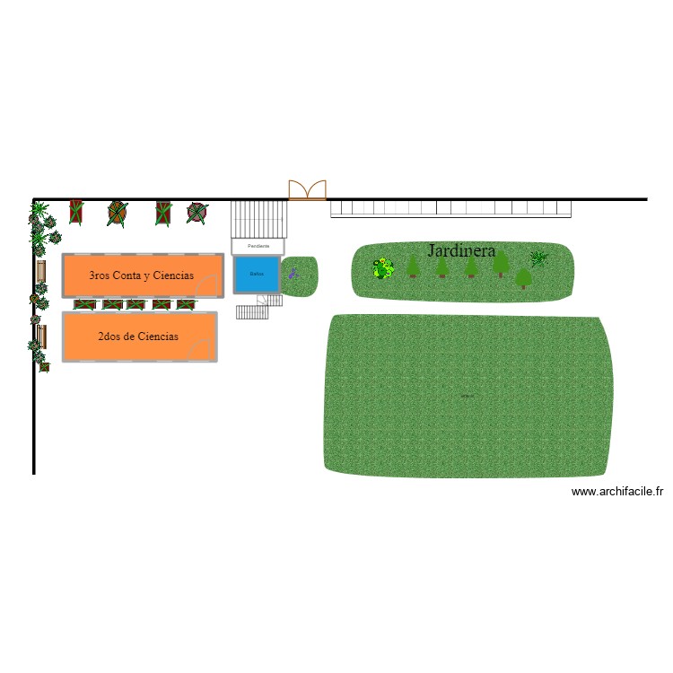 Croquis de la señaletica. Plan de 0 pièce et 0 m2