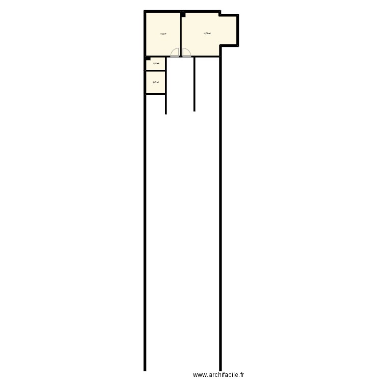Nuria Lleida Francesc Macia distribucion cotas. Plan de 4 pièces et 34 m2
