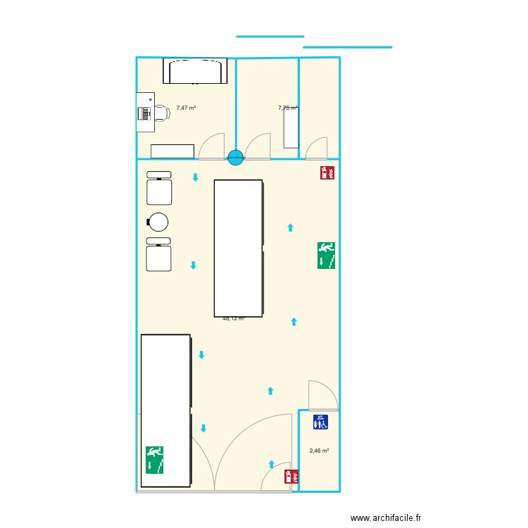 estudio. Plan de 0 pièce et 0 m2