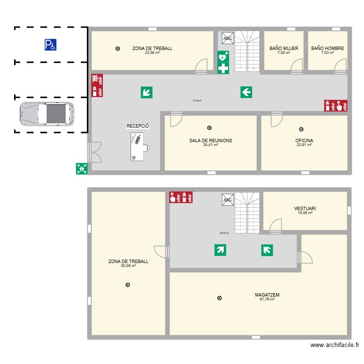 PLANO. Plan de 10 pièces et 325 m2