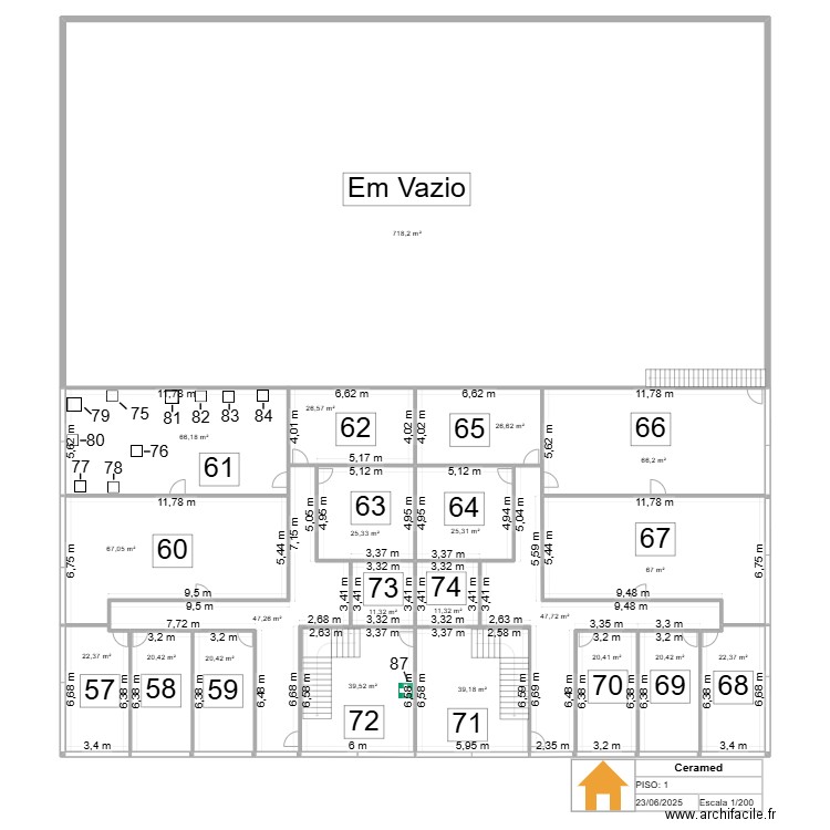 Mapa Arruda Piso 1 L.I.. Plan de 0 pièce et 0 m2