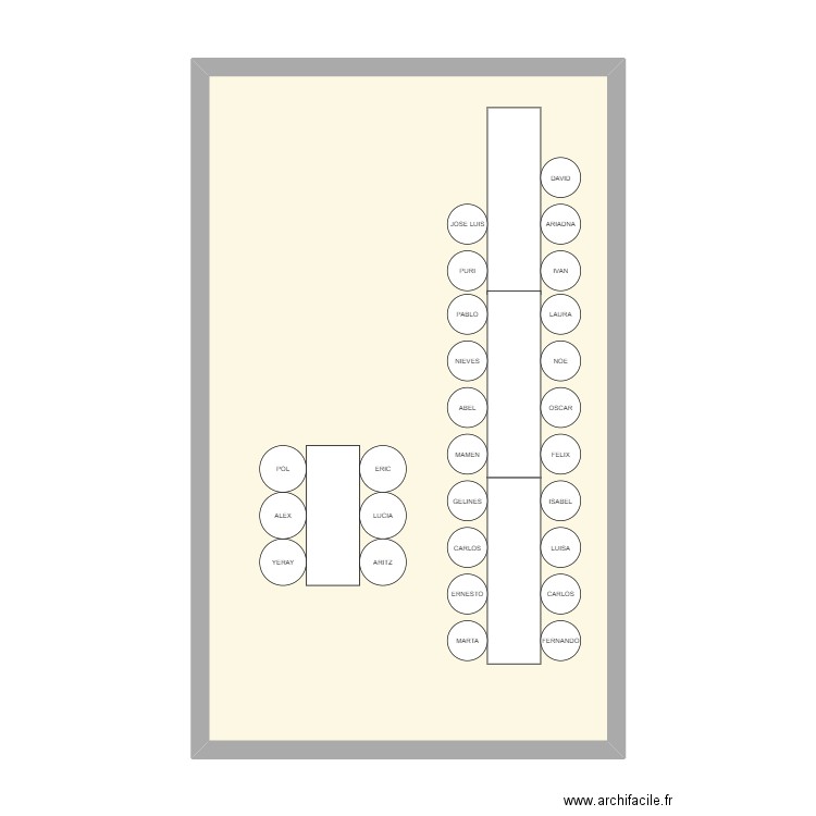 MESA BODA. Plan de 1 pièce et 60 m2