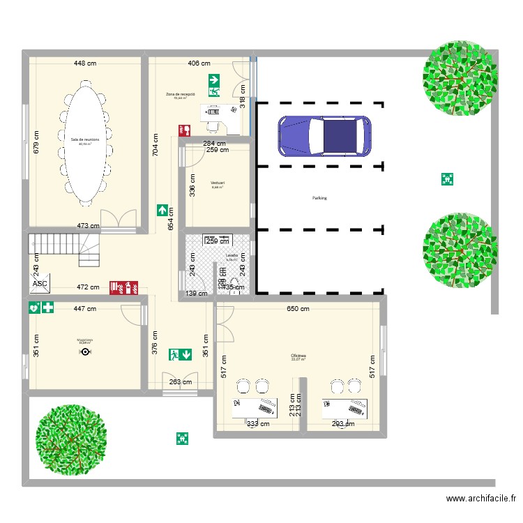 Plànol  1r planta d’emergència i evacuació -Ona. Plan de 0 pièce et 0 m2