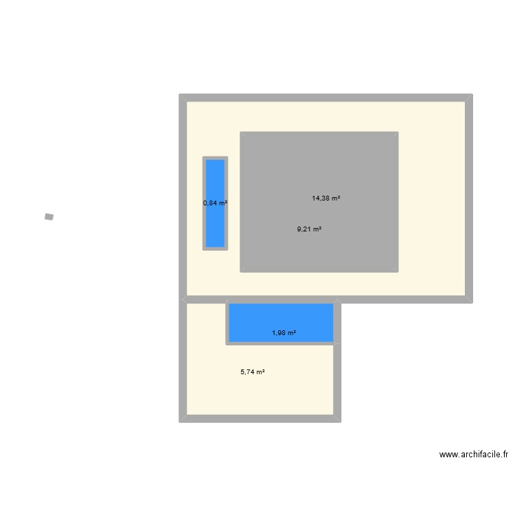 lleida net. Plan de 5 pièces et 44 m2