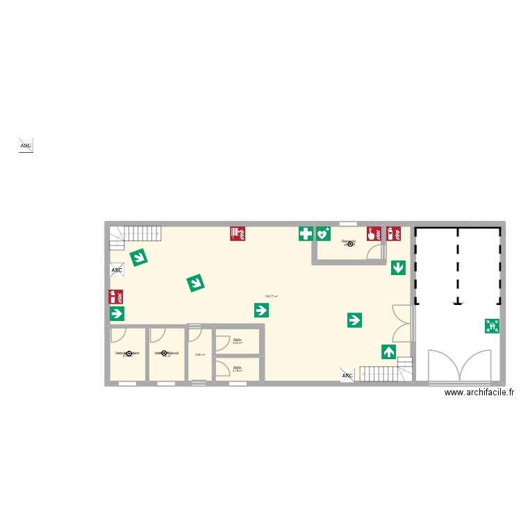 PLANTA BAJA. Plan de 8 pièces et 172 m2