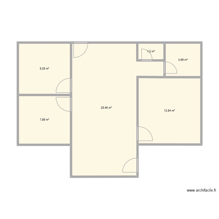 PLANO CASA MAULLIN 80M2. Plan de 6 pièces et 63 m2