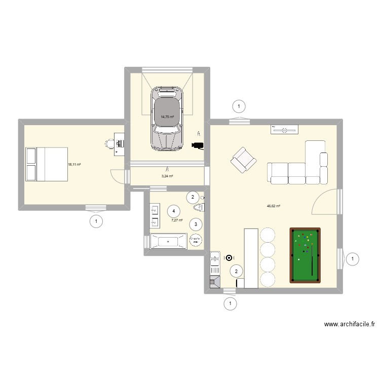 house. Plan de 0 pièce et 0 m2