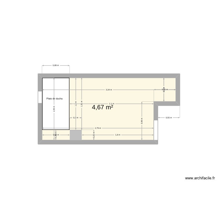 Baño. Plan de 0 pièce et 0 m2 Baño. Plan de 0 pièce et 0 m2