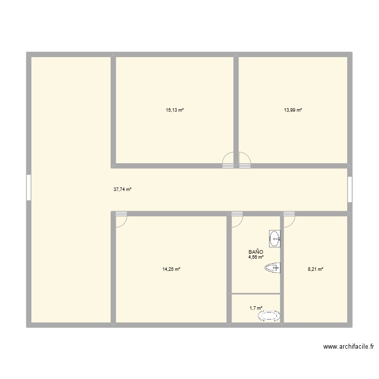 casa 1. Plan de 0 pièce et 0 m2