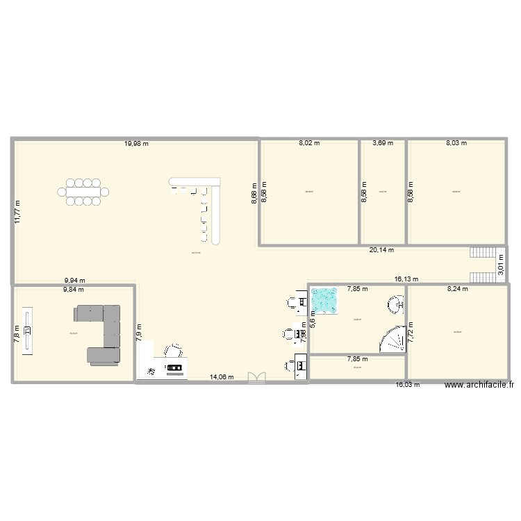 mi casa. Plan de 0 pièce et 0 m2