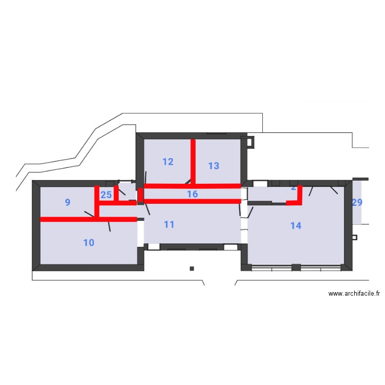 Colombes RDC Démolition. Plan de 0 pièce et 0 m2