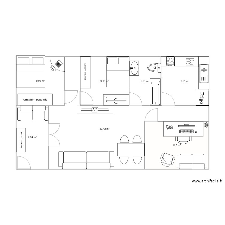 adai. Plan de 0 pièce et 0 m2