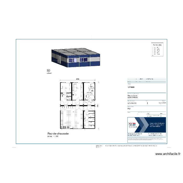 Conteneurs Châtelet - Nouveau projet. Plan de 0 pièce et 0 m2