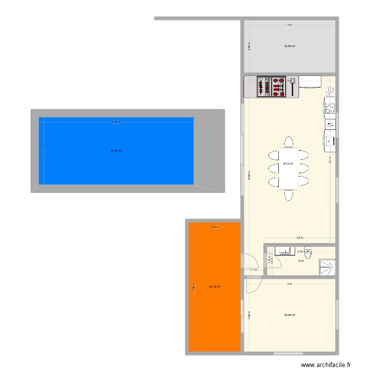 quincho. Plan de 0 pièce et 0 m2
