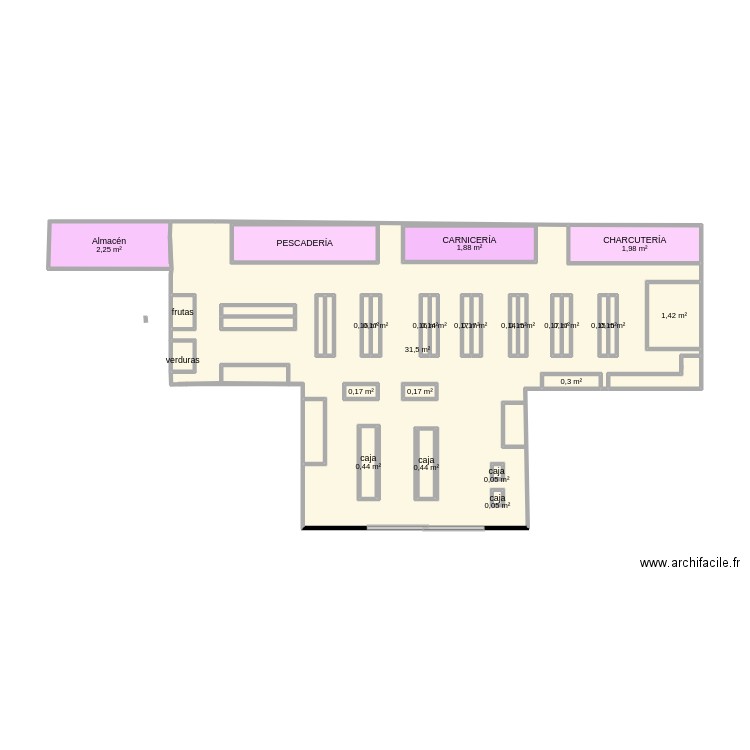 croquis consum. Plan de 0 pièce et 0 m2