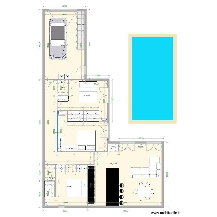 Barjac 150M2 evi 20CM MUUR. Plan de 0 pièce et 0 m2